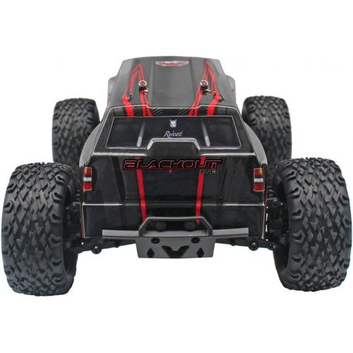  Redcat Racing Blackout XTE 1/10 Scale Electric Monster Truck with Waterproof Electronics, Silver/Red SUV
