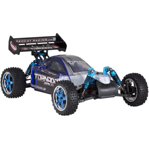  Redcat Racing Brushless Electric Tornado EPX PRO Buggy with 2.4GHz Radio, Vehicle Battery & Charger Included (1/10 Scale), Blue/Silver