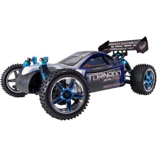  Redcat Racing Brushless Electric Tornado EPX PRO Buggy with 2.4GHz Radio, Vehicle Battery & Charger Included (1/10 Scale), Blue/Silver