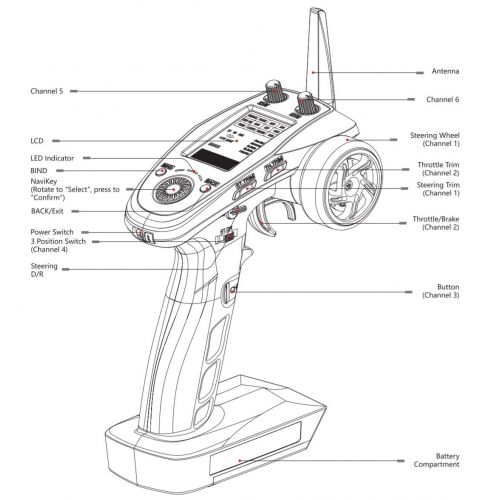  Redcat Racing Flysky FS-GT5 2.4GHz 6CH Radio Transmitter