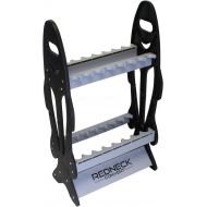 Redneck Convent Fishing Pole Vertical Floor Display Rack, 32in x 17.5in x 8in ? Standing Storage Organizer for 16 Rods and Reels