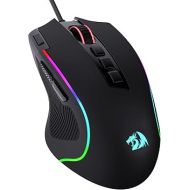 Redragon M612 Predator RGB Gaming Mouse, 8000 DPI Wired Optical Gamer Mouse with 11 Programmable Buttons & 5 Backlit Modes, Software Supports DIY Keybinds Rapid Fire Button