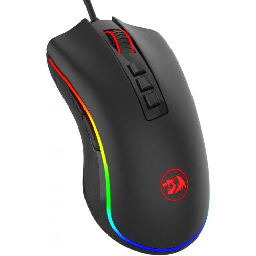  [아마존 핫딜]  [아마존핫딜]Redragon M711 Cobra Gaming Mouse with 16.8 Million RGB Color Backlit, 10,000 DPI Adjustable, Comfortable Grip, 7 Programmable Buttons