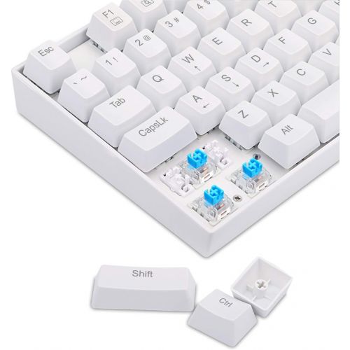  [아마존 핫딜] [아마존핫딜]Redragon K552-N Mechanical Gaming Keyboard, 87 Keys, Tenkeyless, Compact Steel Construction with Cherry MX Blue Switches for Windows PC Gamer (No Backlight - White)