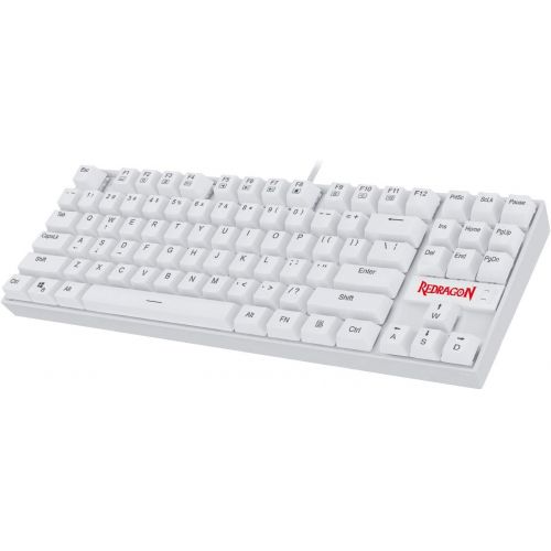  [아마존 핫딜] [아마존핫딜]Redragon K552-N Mechanical Gaming Keyboard, 87 Keys, Tenkeyless, Compact Steel Construction with Cherry MX Blue Switches for Windows PC Gamer (No Backlight - White)