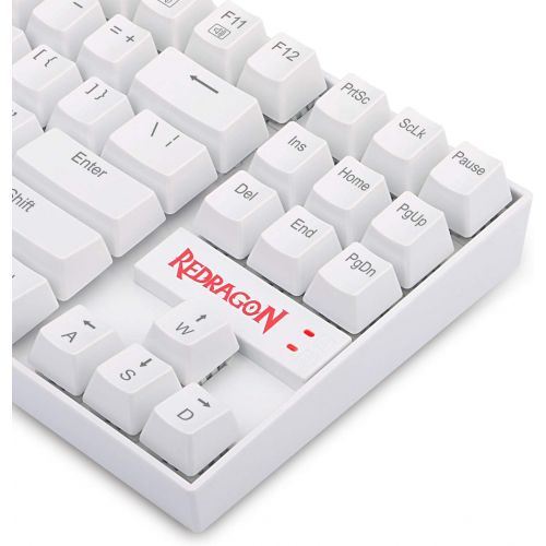  [아마존 핫딜] [아마존핫딜]Redragon K552-N Mechanical Gaming Keyboard, 87 Keys, Tenkeyless, Compact Steel Construction with Cherry MX Blue Switches for Windows PC Gamer (No Backlight - White)