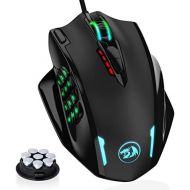 [아마존핫딜][아마존 핫딜] Redragon M908 Impact RGB LED MMO Mouse with Side Buttons Laser Wired Gaming Mouse with 12,400DPI, High Precision, 19 Programmable Mouse Buttons