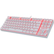 [아마존핫딜][아마존 핫딜] Redragon K552W 60% Mechanical Gaming Keyboard Compact 87 Key Mechanical Computer Keyboard KUMARA USB Wired Cherry MX Blue Equivalent Switches for Windows PC Gamers (White RED LED B