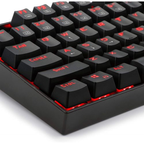  [아마존핫딜][아마존 핫딜] Redragon K551 Mechanical Gaming Keyboard with Cherry MX Blue Switches Vara 104 Keys Numpad Tactile USB Wired Computer Keyboard Steel Construction for Windows PC Games (Black RED LE