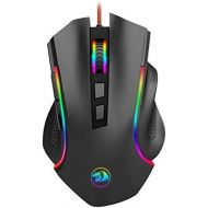 [아마존베스트]Redragon M602 RGB Wired Gaming Mouse RGB Spectrum Backlit Ergonomic Mouse Griffin Programmable with 7 backlight modes up to 7200 DPI for Windows PC Gamers [Black]