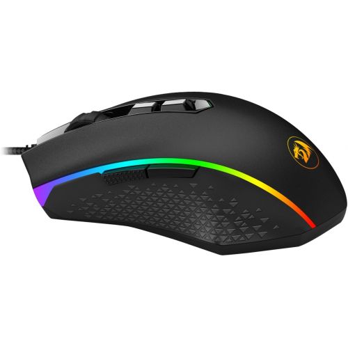  Redragon M710 MEMEANLION Chroma Gaming Mouse, High-Precision Ambidextrous Programmable Gaming Mouse with 7 RGB Backlight Modes and Tuning Weights, up to 10000 DPI User Adjustable