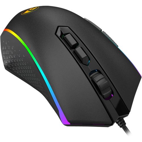  Redragon M710 MEMEANLION Chroma Gaming Mouse, High-Precision Ambidextrous Programmable Gaming Mouse with 7 RGB Backlight Modes and Tuning Weights, up to 10000 DPI User Adjustable