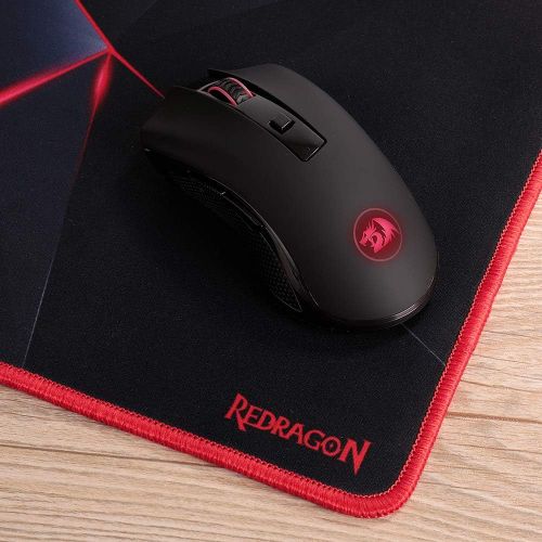  Redragon M652-BA Wireless Gaming Mouse and Mouse Pad Set, 2.4G Wireless Optical Mouse with 2400 DPI and Mouse Pad Combo for Notebook, PC, Laptop, Computer, Mac