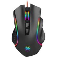 Redragon M602 RGB Wired Gaming Mouse RGB Spectrum Backlit Ergonomic Mouse Griffin Programmable with 7 Backlight Modes up to 7200 DPI for Windows PC Gamers (Black)