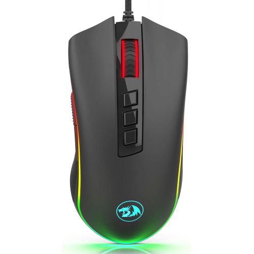  Redragon M711-FPS Cobra FPS Optical Switch (LK) Gaming Mouse, Wired RGB Gamer Mouse w/ 50 Million Click Lifespan, Onboard 16,000 DPI (32,000 via Software) and 7 Programmable Macro