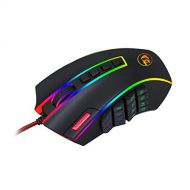 Redragon M990 Legend 24000 DPI High-Precision Programmable Laser Gaming Mouse for PC, MMO FPS, 16 Side Buttons, 5 Programmable User Profiles, 5 LED Lighting Modes (Black)