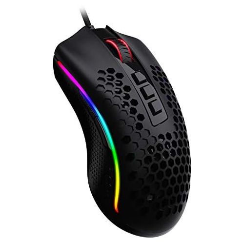  Redragon M808 Storm Lightweight RGB Gaming Mouse, 85g Ultralight Honeycomb Shell - 12,400 DPI Optical Sensor - 7 Programmable Buttons - Precise Registration - Super-Lite Cable