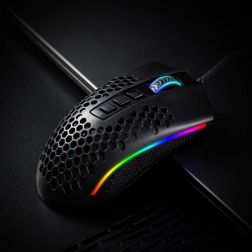  Redragon M808 Storm Lightweight RGB Gaming Mouse, 85g Ultralight Honeycomb Shell - 12,400 DPI Optical Sensor - 7 Programmable Buttons - Precise Registration - Super-Lite Cable