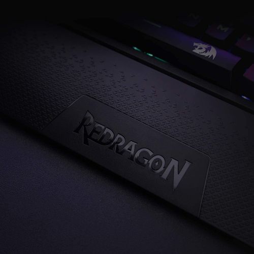  Redragon K596 Vishnu 2.4G Wireless/Wired RGB Mechanical Gaming Keyboard, 87 Keys TKL Compact Keyboard w/Durable Battery, 10 Onboard Macro Keys & Wrist Rest, 10H Play Time, Red Swit