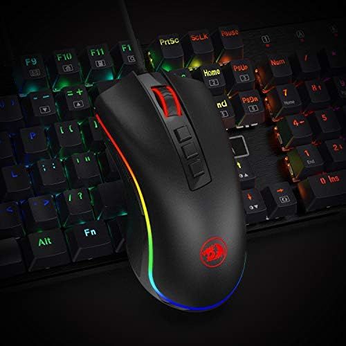  Redragon M711 Cobra Gaming Mouse with 16.8 Million RGB Color Backlit, 10,000 DPI Adjustable, Comfortable Grip, 7 Programmable Buttons