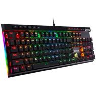 Redragon K580 VATA RGB LED Backlit Mechanical Gaming Keyboard with Macro Keys & Dedicated Media Controls, Onboard Macro Recording (Blue Switches)