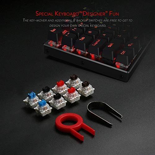  Redragon K556 RGB LED Backlit Wired Mechanical Gaming Keyboard, Aluminum Base, 104 Standard Keys