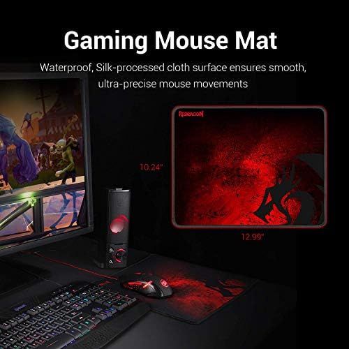  Redragon S101 Wired RGB Backlit Gaming Keyboard and Mouse, Gaming Mouse Pad, Gaming Headset Combo All in 1 PC Gamer Bundle for Windows PC ? (Black)