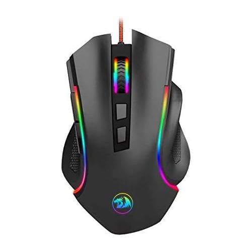  Redragon M602 RGB Wired Gaming Mouse RGB Spectrum Backlit Ergonomic Mouse Griffin Programmable with 7 Backlight Modes up to 7200 DPI for Windows PC Gamers (Black)