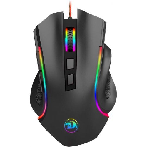  Redragon M602 RGB Wired Gaming Mouse RGB Spectrum Backlit Ergonomic Mouse Griffin Programmable with 7 Backlight Modes up to 7200 DPI for Windows PC Gamers (Black)