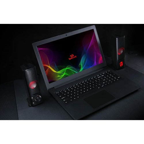  [아마존베스트]Redragon GS550 ORPHEUS PC Gaming Speakers, 2.0 Channel Stereo Desktop Computer Sound Bar with Compact Maneuverable Size, Headphone Jack, Quality Bass and Decent Red Backlit, USB Po