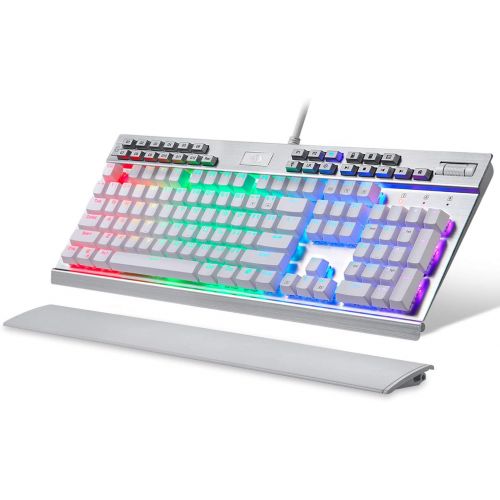  [아마존베스트]Redragon K550 Mechanical Gaming Keyboard, RGB LED Backlit with Brown Switches, Macro Recording, Wrist Rest, Volume Control, Full Size, Yama, USB Passthrough for Windows PC Gamer (W