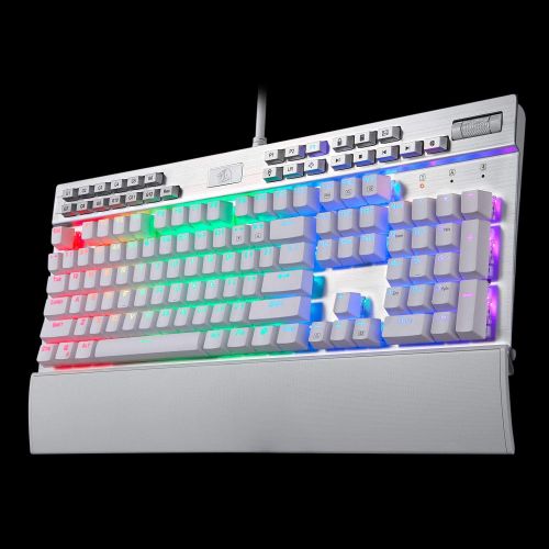  [아마존베스트]Redragon K550 Mechanical Gaming Keyboard, RGB LED Backlit with Brown Switches, Macro Recording, Wrist Rest, Volume Control, Full Size, Yama, USB Passthrough for Windows PC Gamer (W