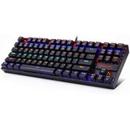 [아마존베스트]Redragon K552 Mechanical Gaming Keyboard RGB LED Rainbow Backlit Wired Keyboard with Red Switches for Windows Gaming PC (87 Keys, Black)