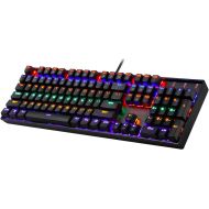 [아마존베스트]Redragon K551 Mechanical Gaming Keyboard RGB LED Rainbow Backlit Wired Keyboard with Red Switches for Windows Gaming PC (104 Keys, Black)