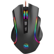 [아마존베스트]Redragon M602 RGB Wired Gaming Mouse RGB Spectrum Backlit Ergonomic Mouse Griffin Programmable with 7 Backlight Modes up to 7200 DPI for Windows PC Gamers (Black)