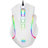 [아마존베스트]Redragon M602 RGB Wired Gaming Mouse RGB Spectrum Backlit Ergonomic Mouse Griffin Programmable with 7 Backlight Modes up to 7200 DPI for Windows PC Gamers (White)