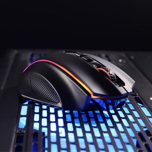  [아마존베스트]Redragon M686 Wireless Gaming Mouse, 16000 DPI Wired/Wireless Gamer Mouse with Professional Sensor, 45-Hour Durable Power Capacity, Customizable Macro and RGB Backlight for PC/Mac/