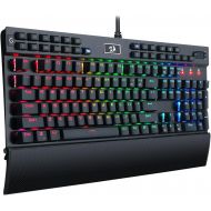 Redragon K550 Gaming Mechanical Keyboard with Wrist Rest and Volume Control, 131 Key RGB LED Illuminated Backlit Yama, Programmable Macro Keys, USB Passthrough for Windows PC Games
