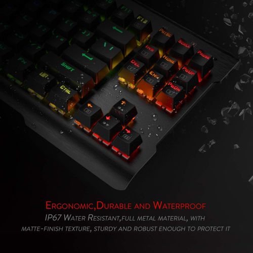  Redragon K561 VISNU 87 Keys Anti-ghosting RGB Backlit Waterproof Mechanical Gaming Keyboard with Clicky Blue Switches