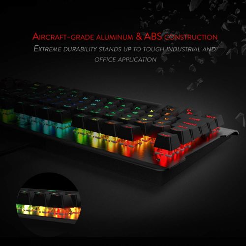  Redragon K561 VISNU 87 Keys Anti-ghosting RGB Backlit Waterproof Mechanical Gaming Keyboard with Clicky Blue Switches