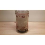 Redstone2020 Cute LIBBY Smoke Glass Flower Themed JUICE GLASS