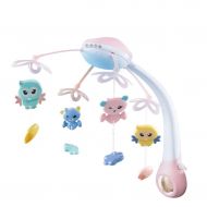 Redvive Top_Toy Redvive Top Cartoon Baby Crib Music Bed Bell Projection Toy Hanging Remote Control Rattles