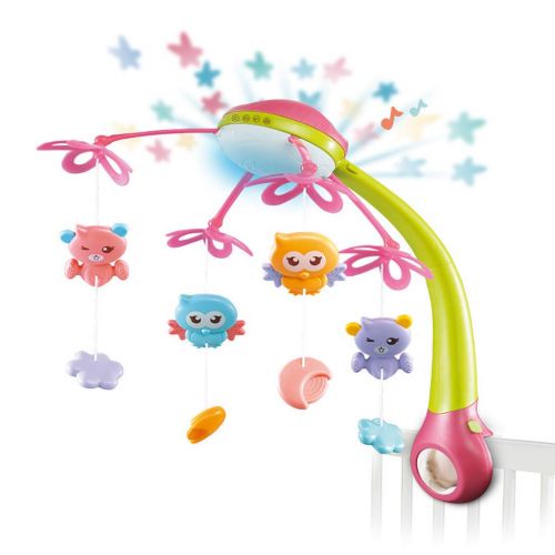  Redvive Top_Toy Redvive Top Cartoon Baby Crib Music Bed Bell Projection Toy Hanging Remote Control Rattles