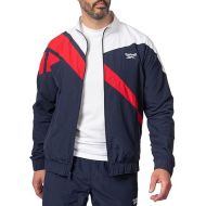 Reebok Men's Track Jacket | Reebok Classics Vector Tracktop | Nylon Track Jacket For Men - Small, Navy-red