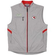 Reebok Kansas City Chiefs NFL Mens Full Zip Coaches Solar Vest, Grey