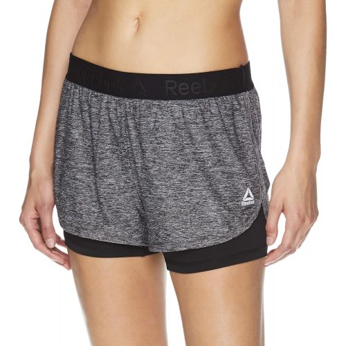  Reebok Womens Cardio Running Shorts w/Built in Compression