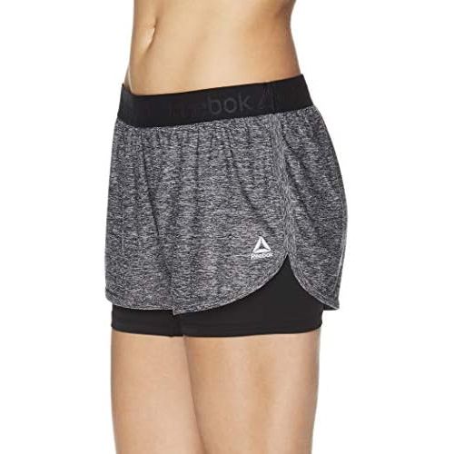  Reebok Womens Cardio Running Shorts w/Built in Compression