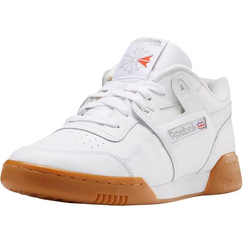  Reebok Mens Workout Plus Cross Trainer, White/Carbon/Classic red, 6.5 M US