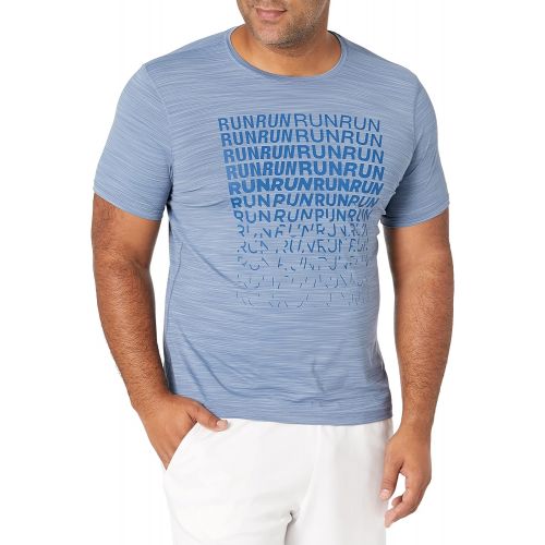  Reebok Mens ACTIVChill Graphic Short Sleeve T-Shirt, Shark, Medium