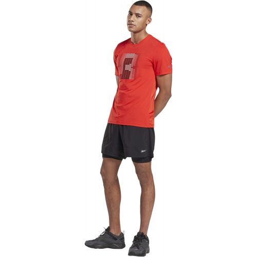  Reebok Mens Running Essentials 2 in 1 Shorts